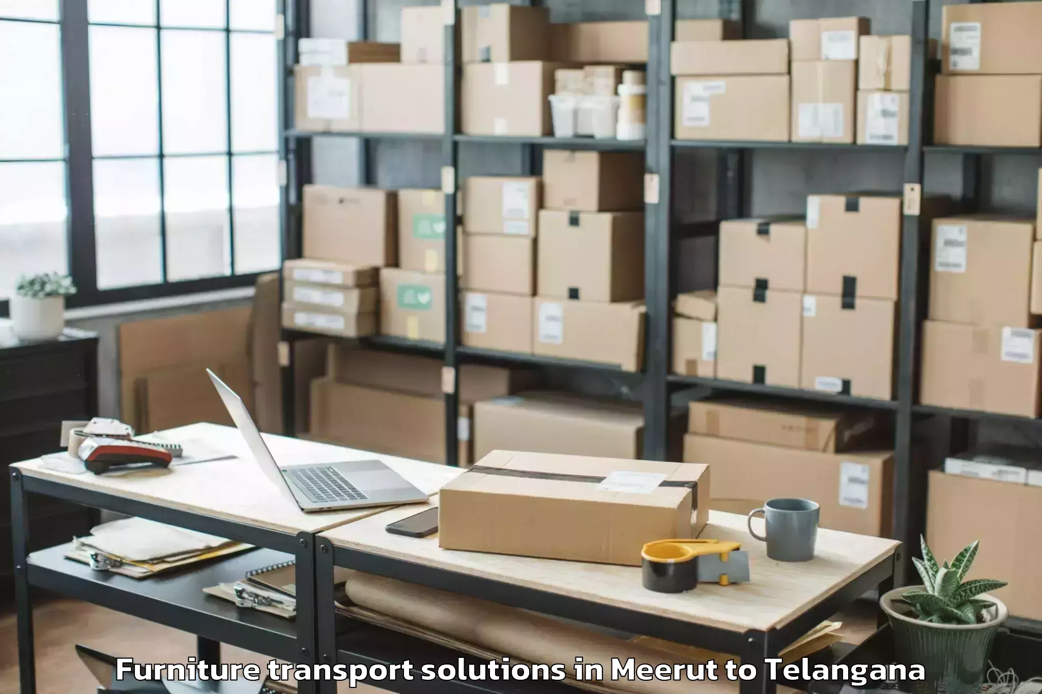 Book Meerut to Shahmirpet Furniture Transport Solutions Online